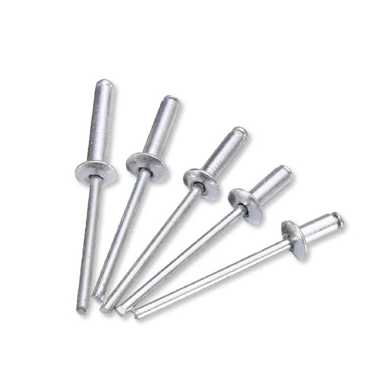 Aluminum Rivets Medium 5mm (5/32") D x 7mm Max Grip Length Box of 100